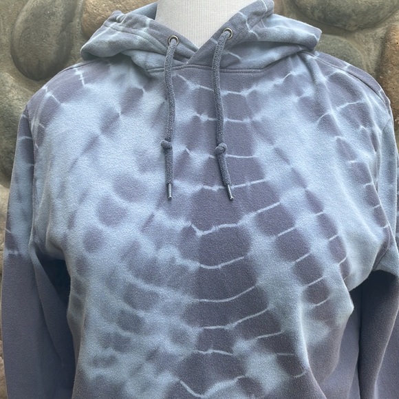 Old Navy Classic Blue Tye Dye Hooded Sweatshirt Large - Picture 2 of 9